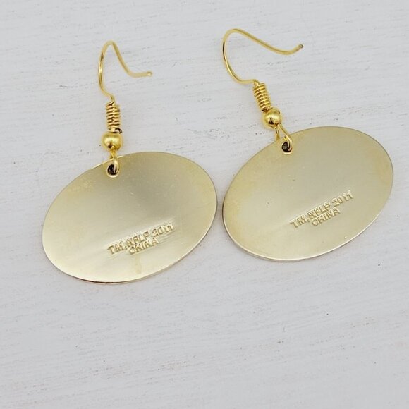 Team NFL Green Bay Packers Logo Drop Dangle Earrings 2011 Football Fan Accessory - Picture 4 of 6